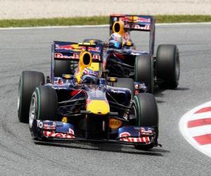 yapboz Mark Webber - Red Bull - Barcelona 2010